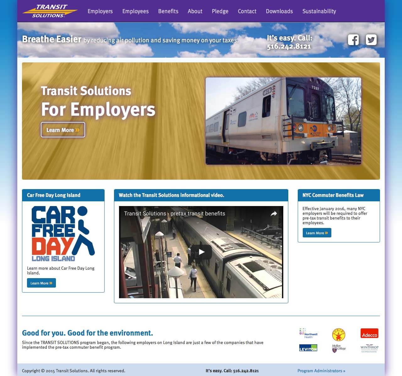 Long Island Rail Road Transit Solutions Website Homepage Desktop